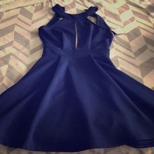 Blue skater dress